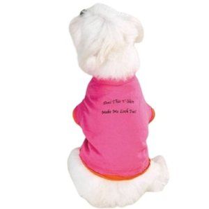 Pink Does This T-Shirt Make Me Look Fat Funny Dog